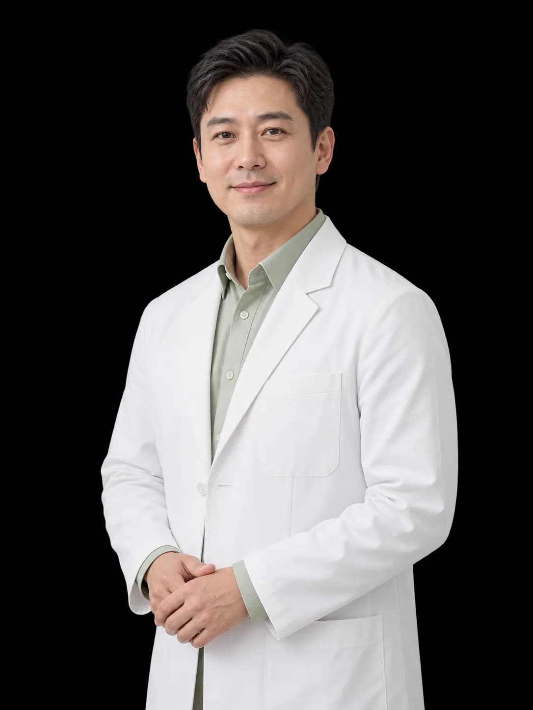 穿白色實驗衣的專業人員半身像（示意圖）